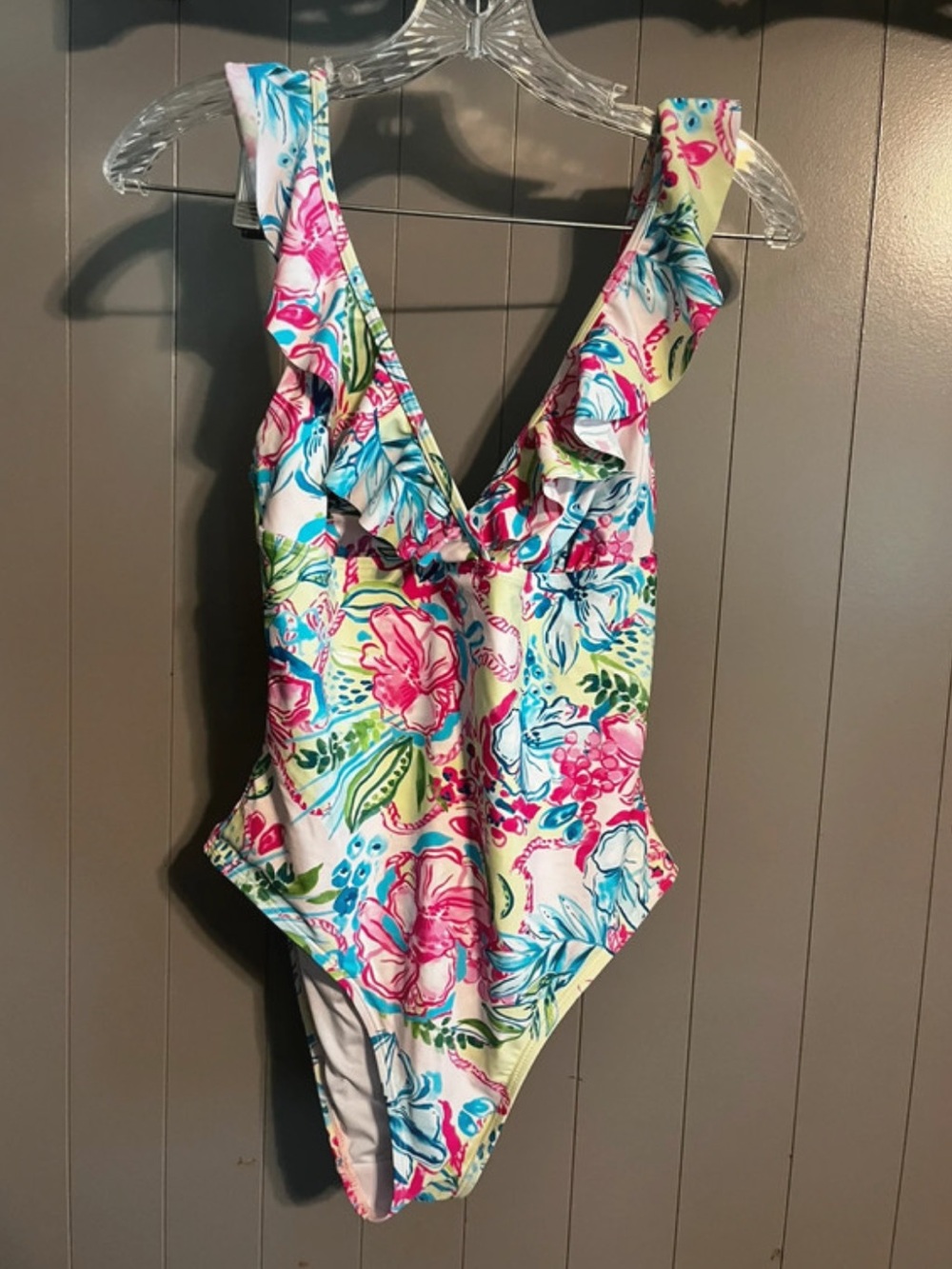 Stella Parker ruffle Lilly inspo one piece swimsuit